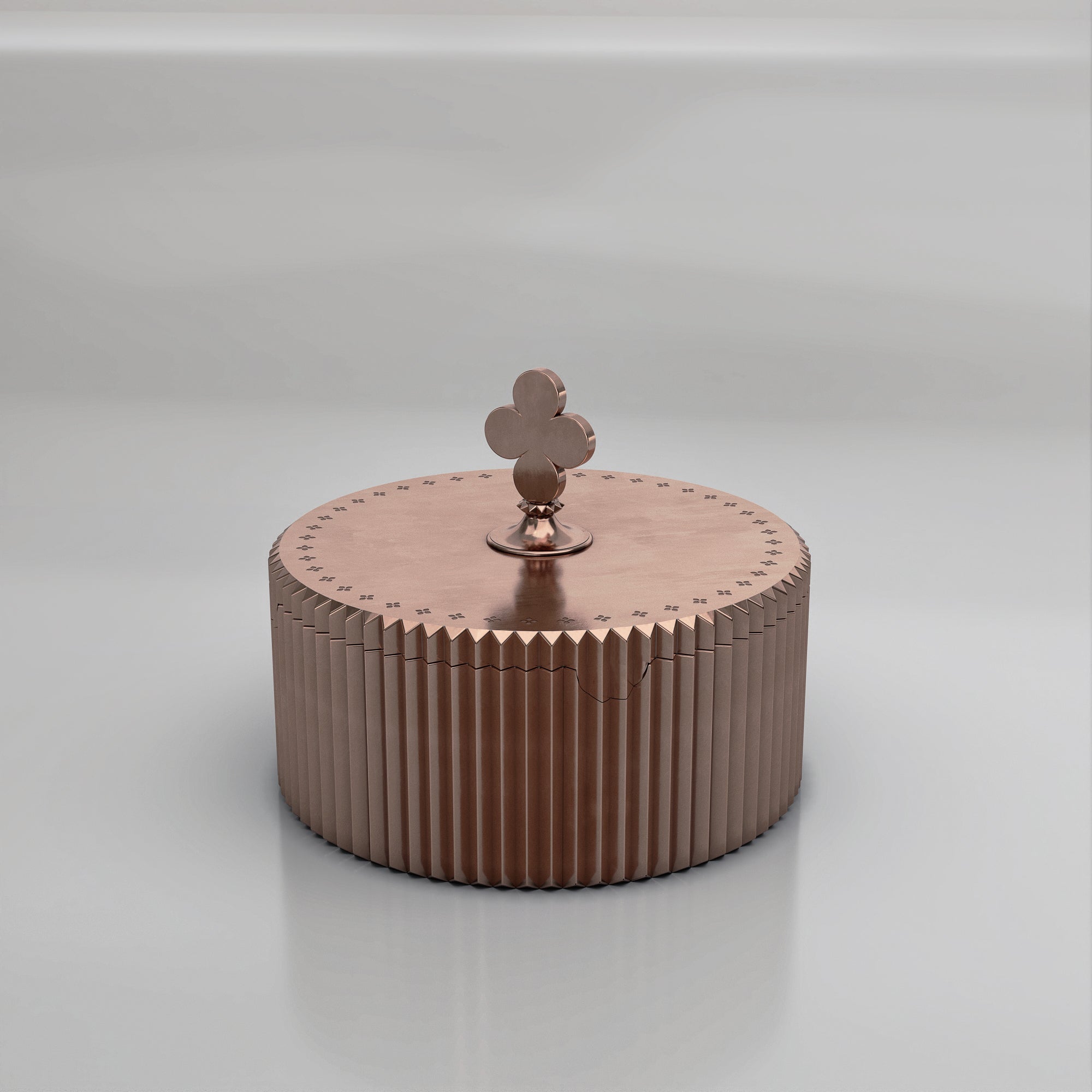 SOVEREIGN CREST Ashtray by Lancaut - A Golden Emblem of Elegance