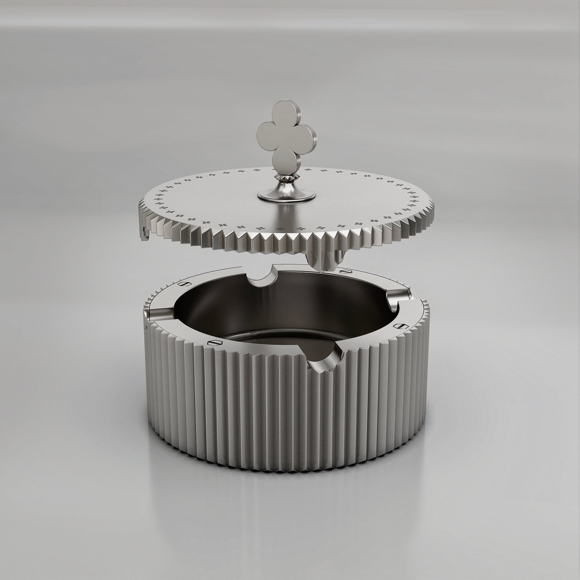 SOVEREIGN CREST Ashtray by Lancaut - A Golden Emblem of Elegance